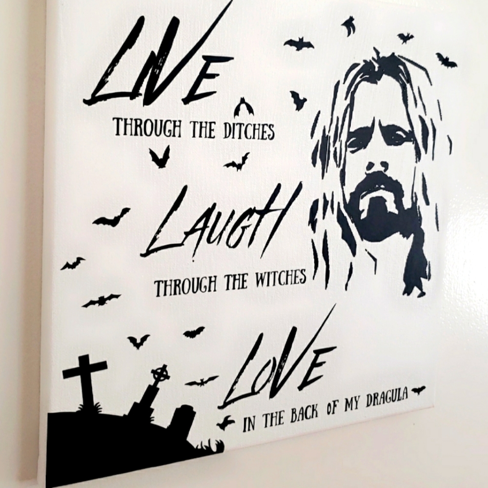 Rob Zombie Live Laugh Love Dragula Canvas